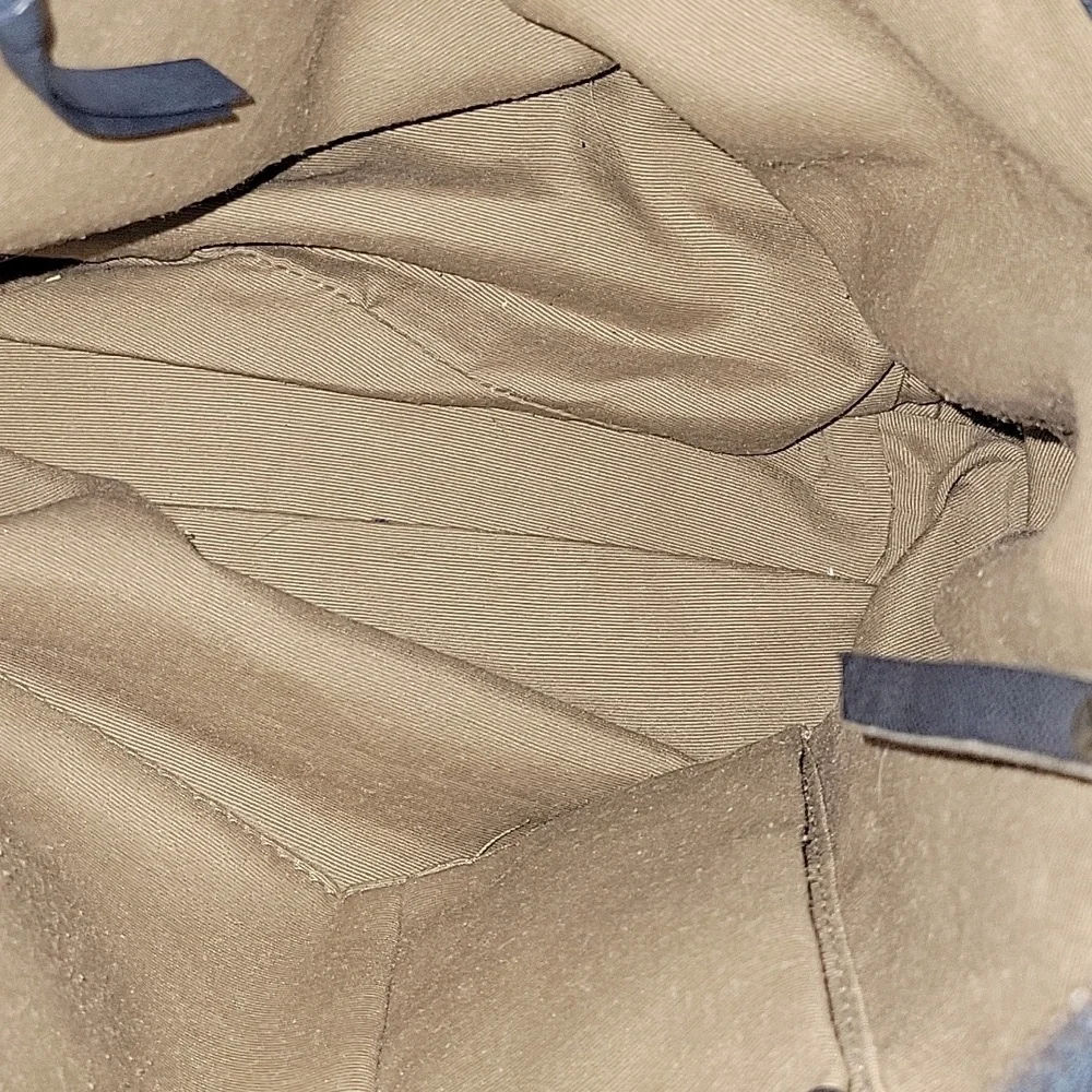 Monserat de Lucca for Anthropologie Blue Woven Leather Tote Bag